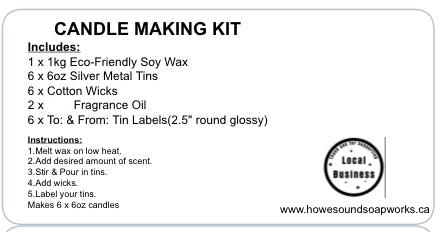 DIY Candle Kit - Holiday theme pack