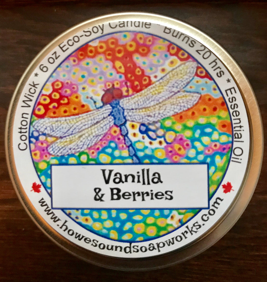 6oz Candle - Eco Soya - Vanilla Berries
